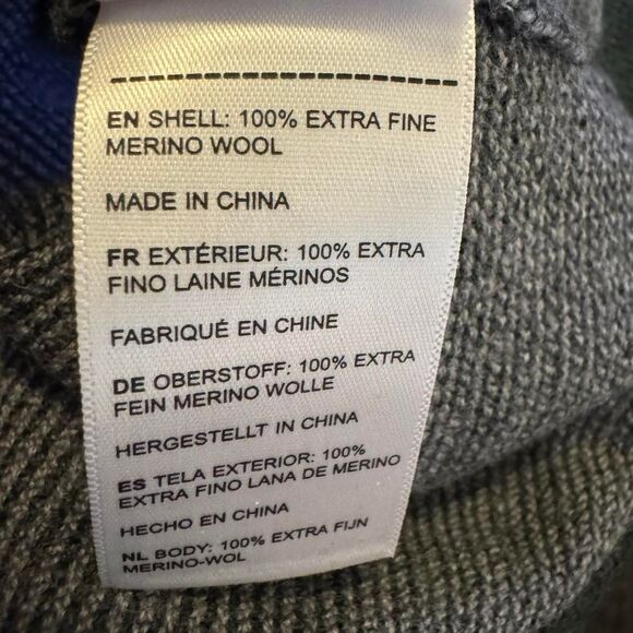 UNTUCKit Men’s Medium 100% Merino Wool Quarter Zip Sweater Belguerdo Jacquard - Picture 6 of 7